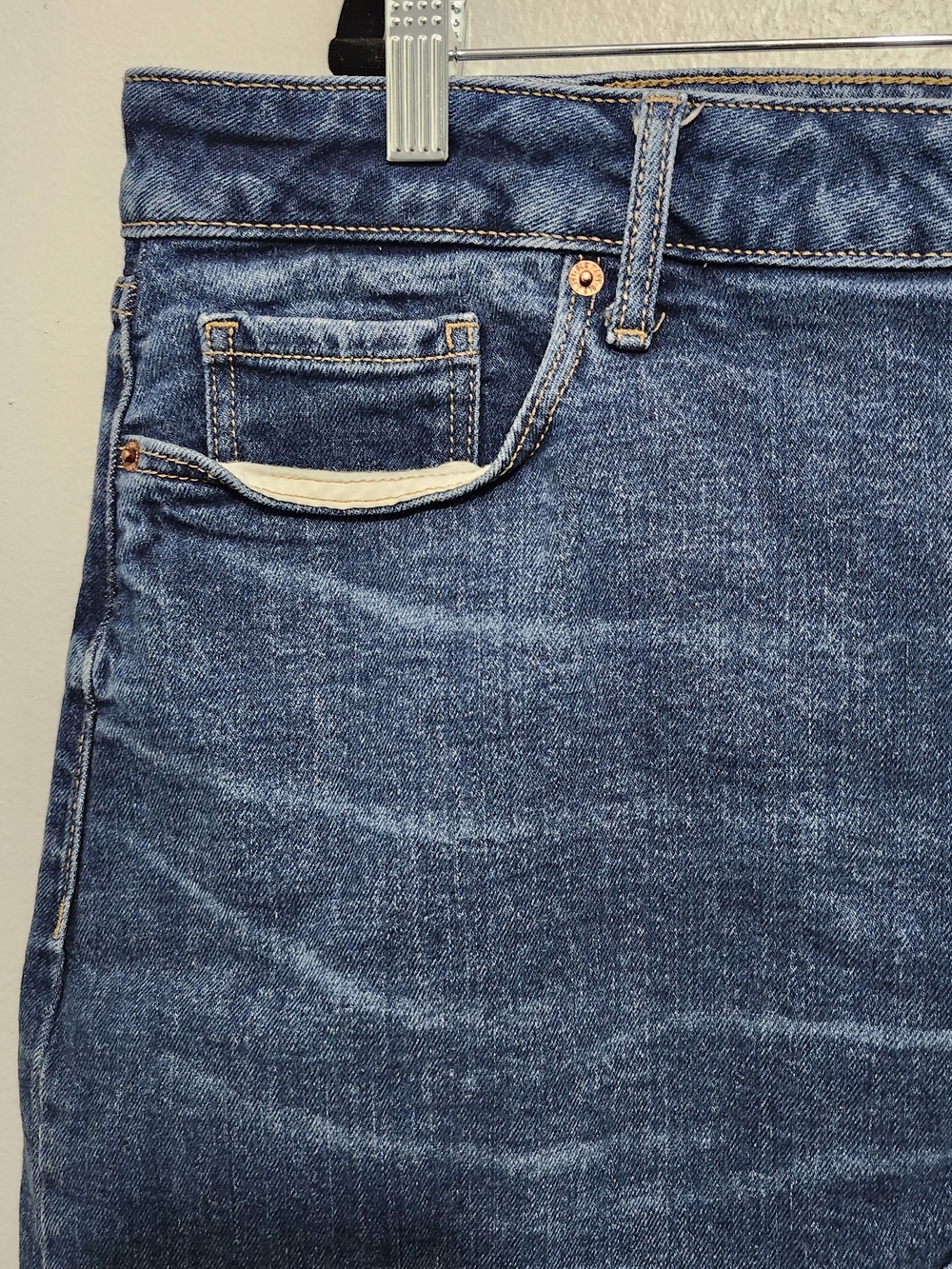 Old Navy Dark Blue Denim Mini Skirt Size 20 - Picture 3 of 9